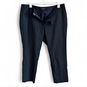 Talbots Woman Petites 18WP Wool-Blend Ankle Pants – Navy Microdot